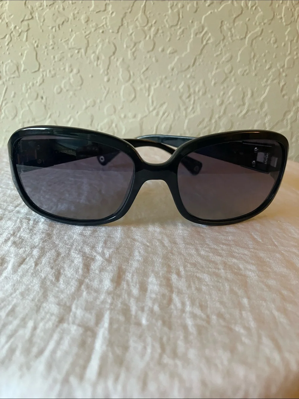 Coach: Black Women's Sunglasses- Dark Gradient Lenses- Scratches